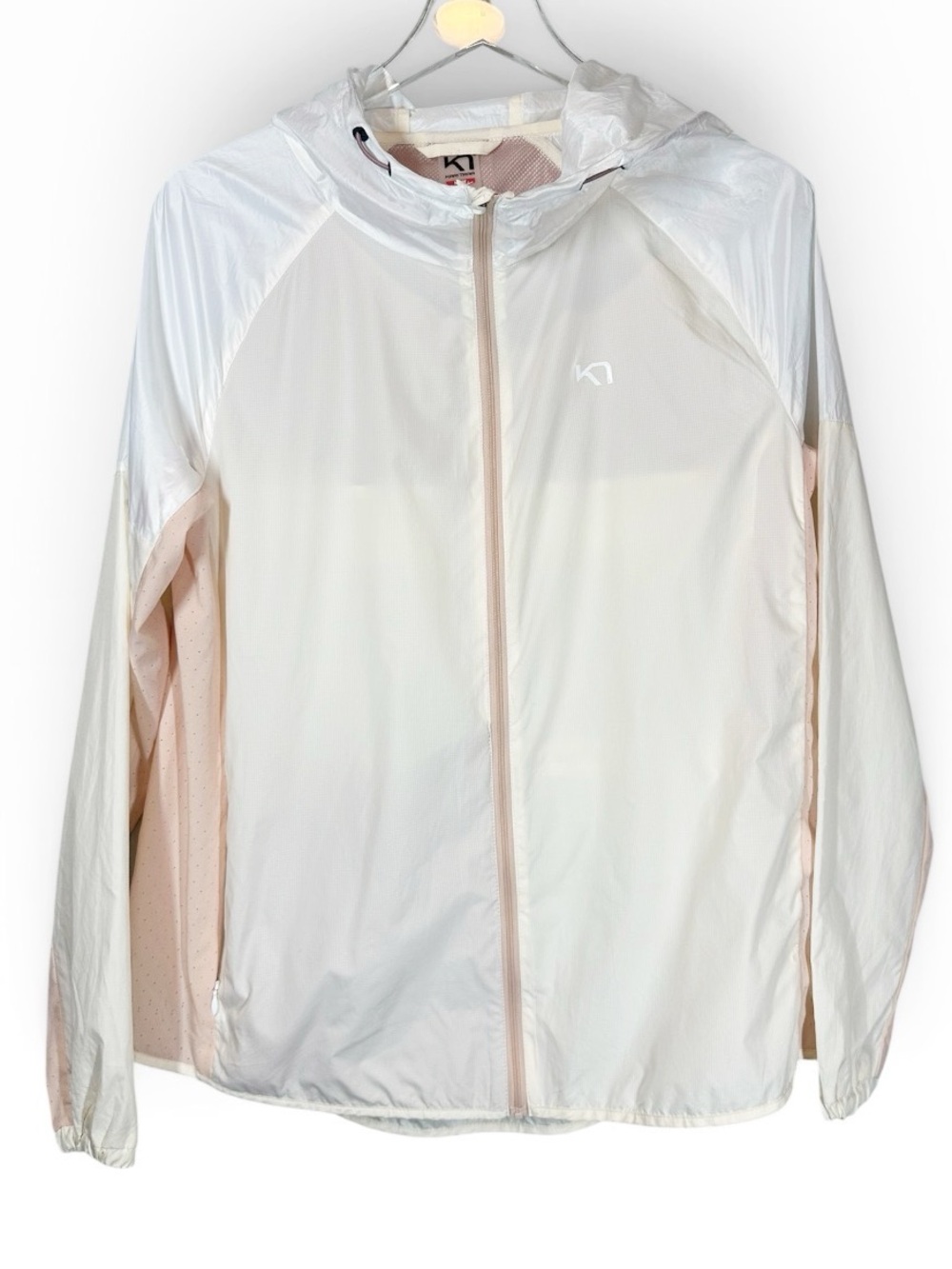 KARI TRAA Women's Medium Sheer hooded Wind Breaker